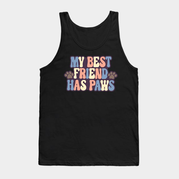 My Best Friend Has Paws Retro Tank Top by Miozoto_Design